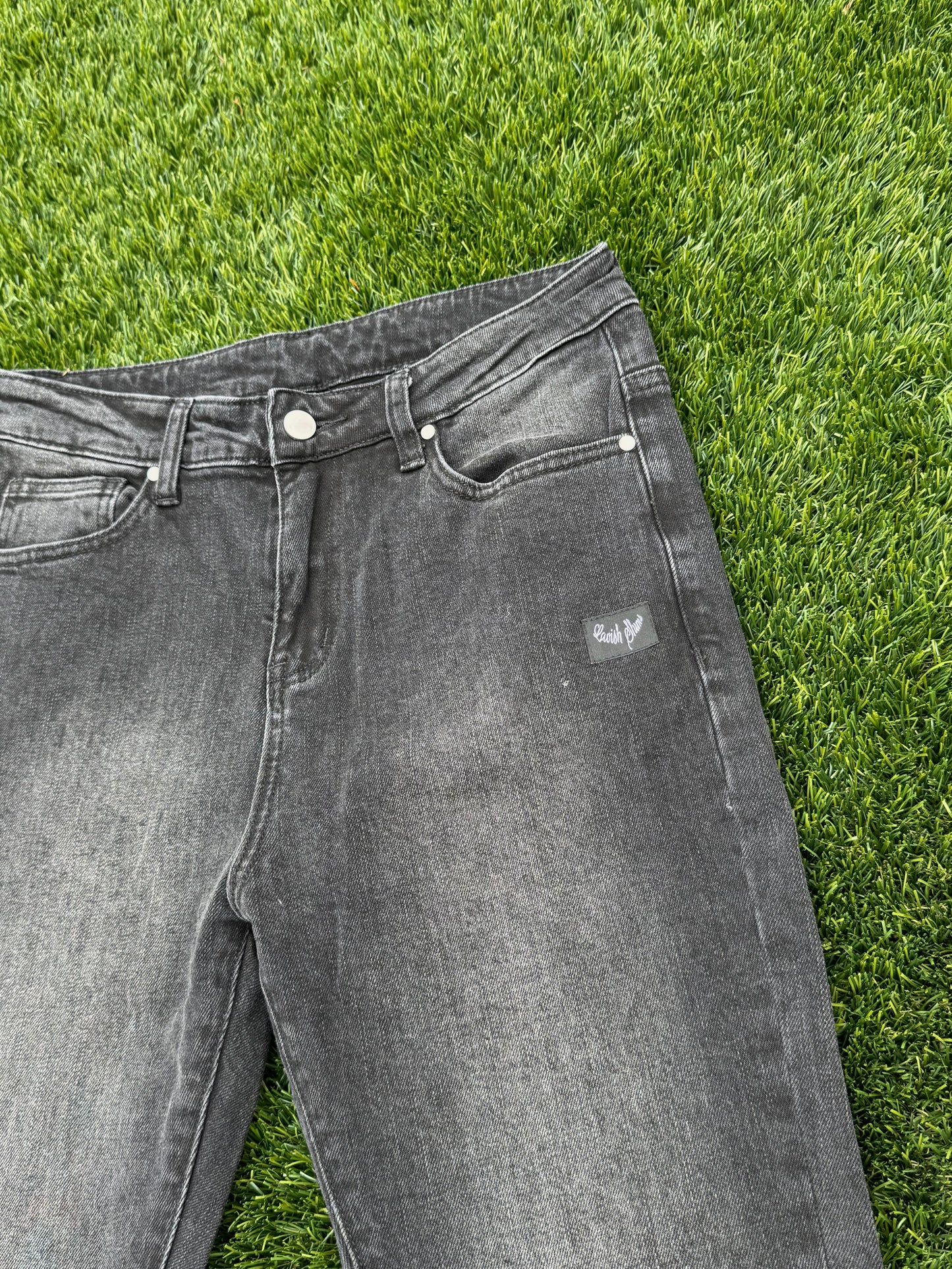 Black Stacked Jeans