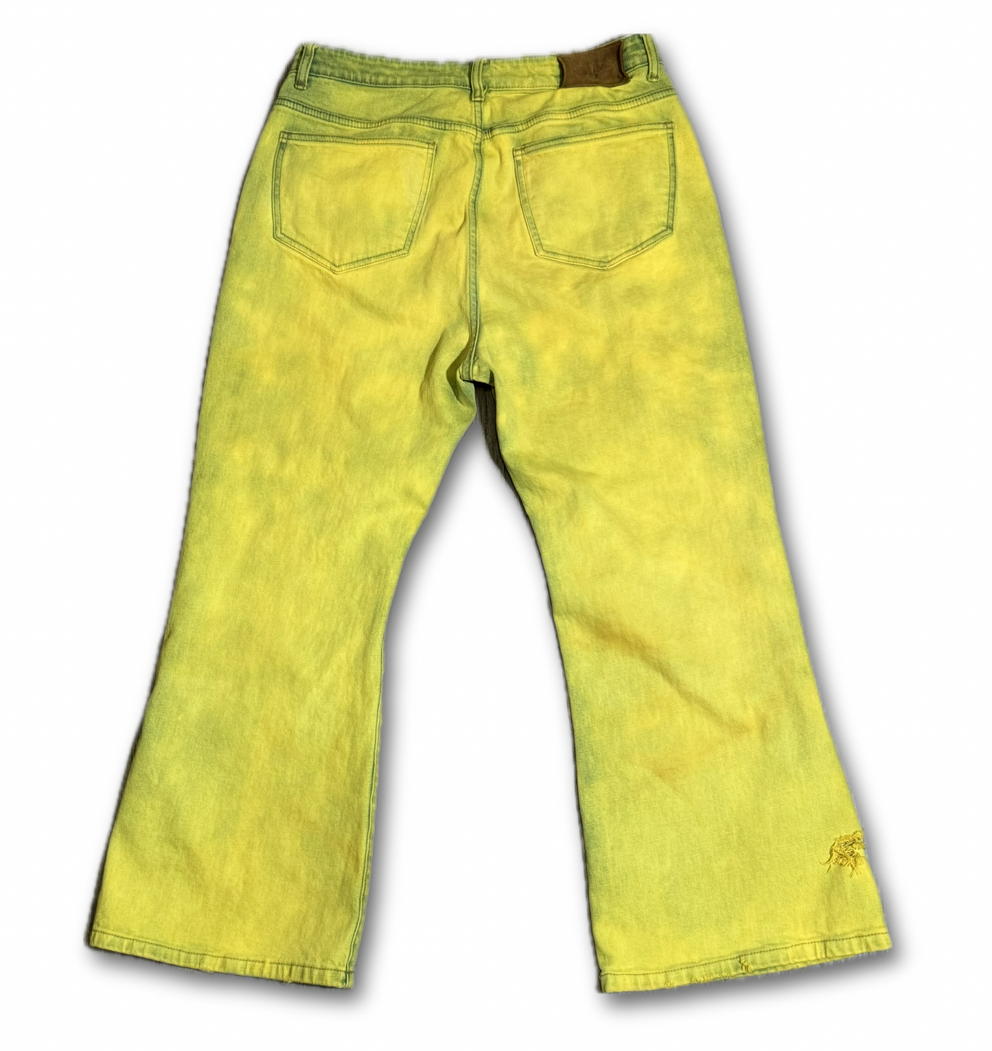 Yellow Boot Cut Jeans