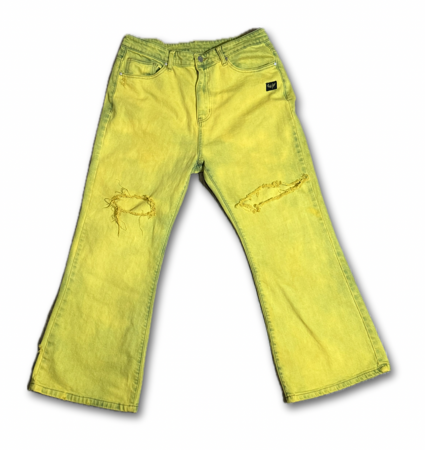 Yellow Boot Cut Jeans